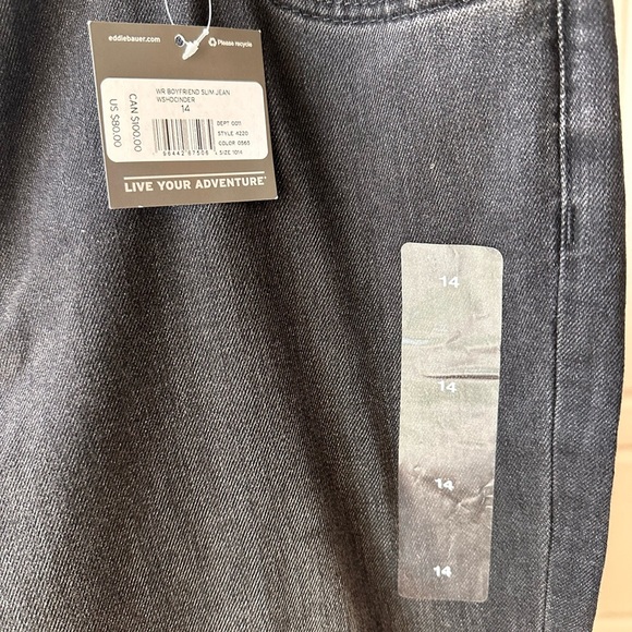 Eddie Bauer Women's Dark Gray Straight Leg Jeans NEW - Picture 3 of 8